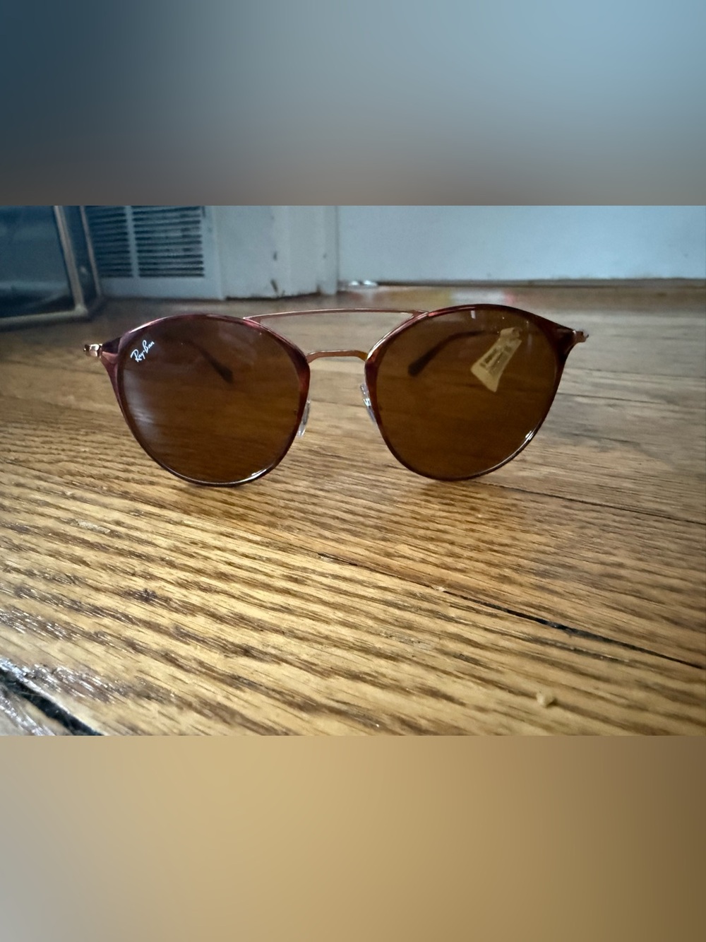 Ray-Ban Highstreet 52 mm Round Brow Bar Sunglasses - NWT
